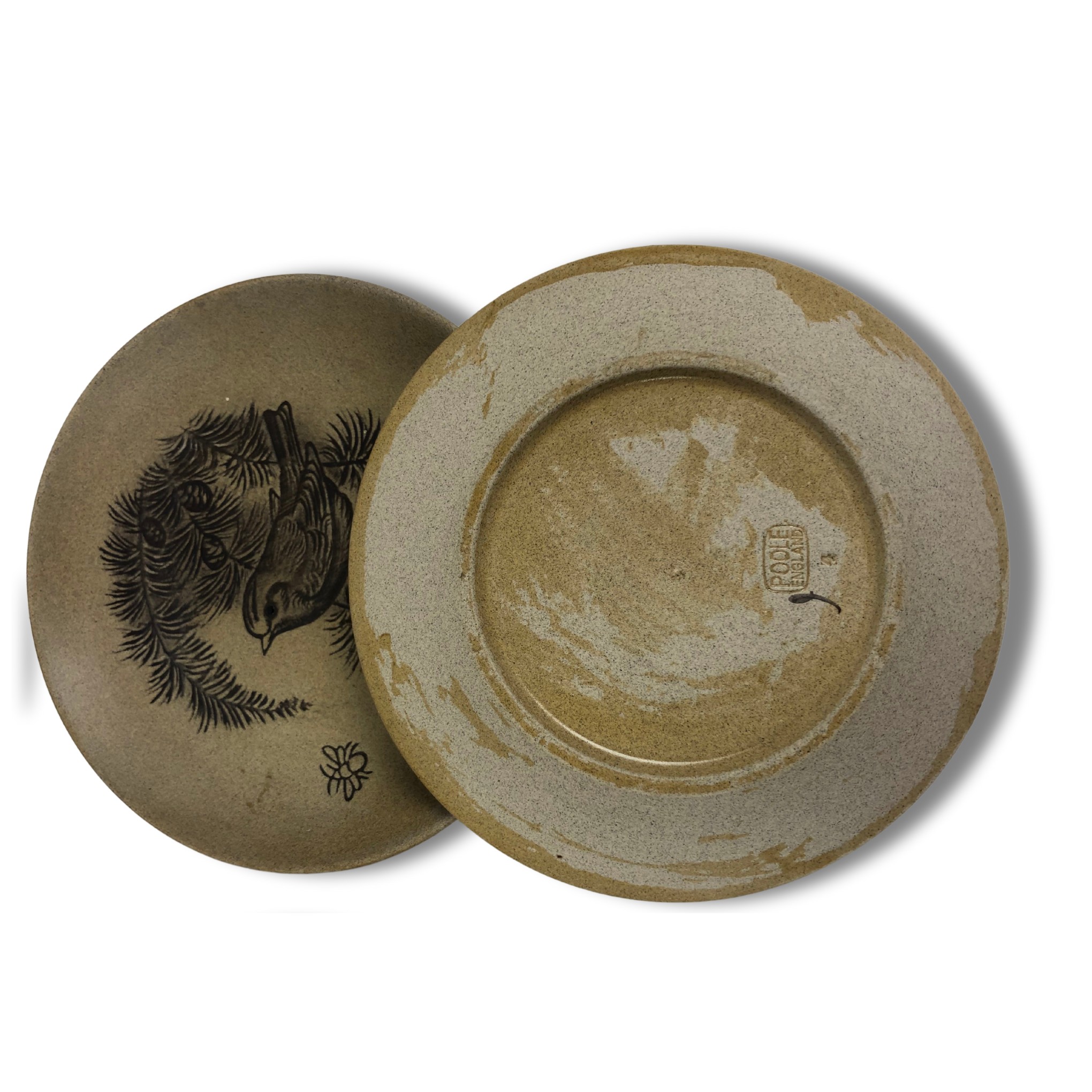 Collection of Barbra Linley Adams Poole Pottery  stone ware animal plates and a larger version (12)  - Image 2 of 3
