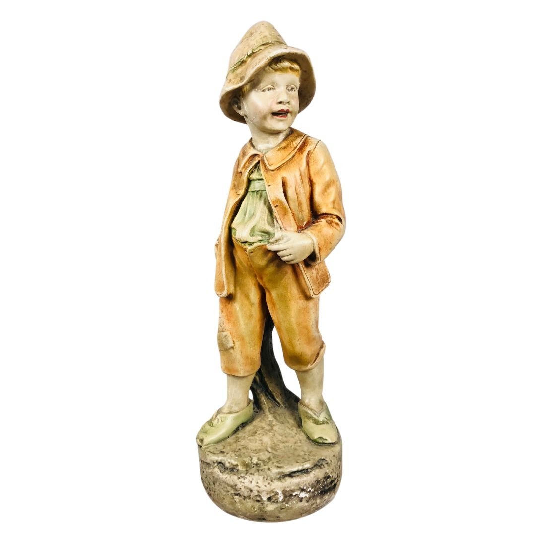 Vintage Plaster Statuette painted approx 56cm tall 