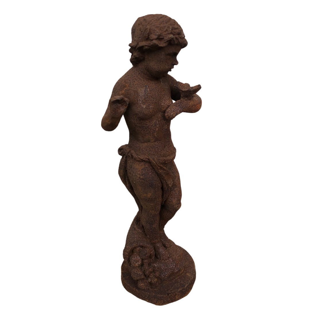 Cast Metal Rustic Putti with a Butterfly ref 35  - Image 2 of 3