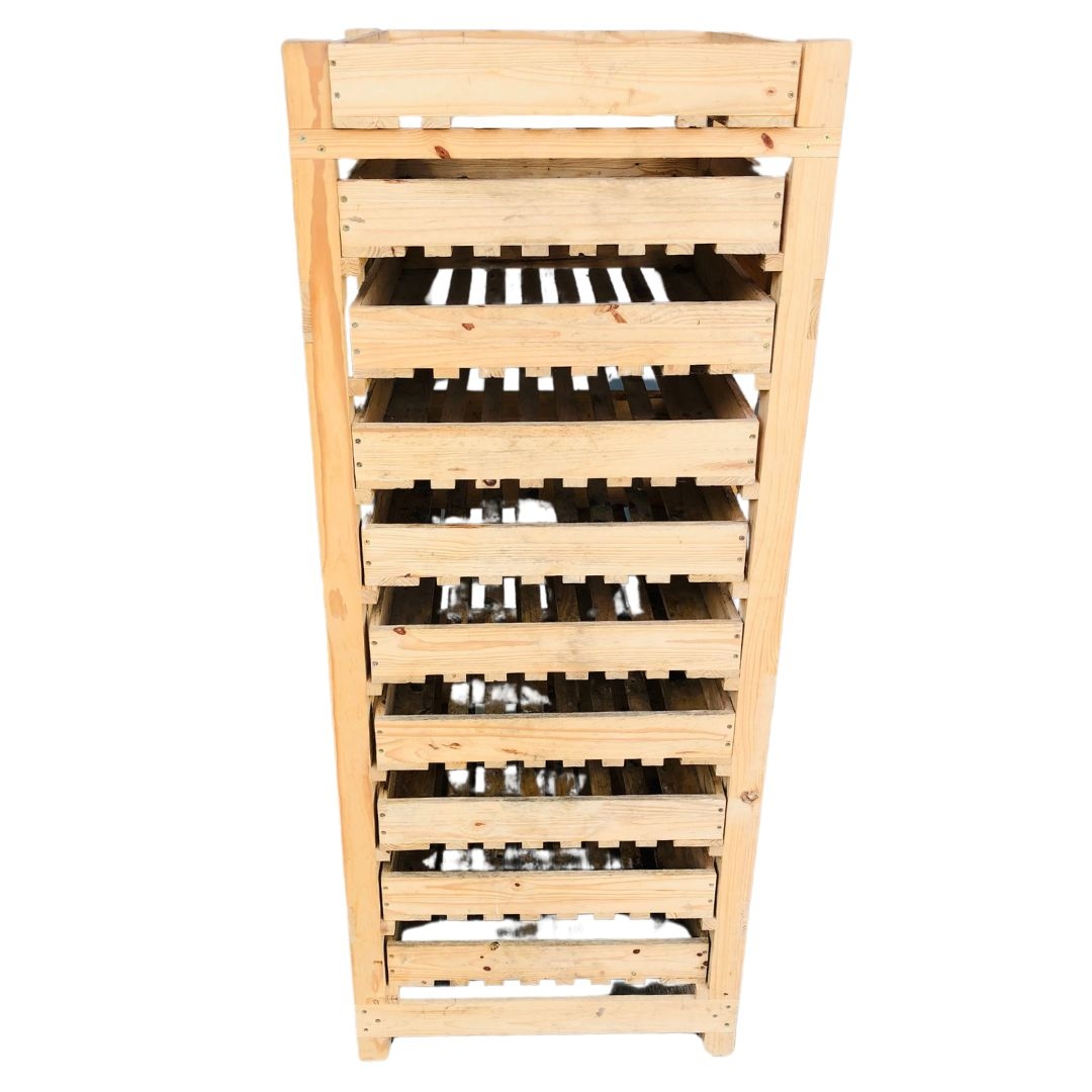 Pine  Wooden Apple Storage Shelving Unit - 10 shelves  - Image 3 of 3