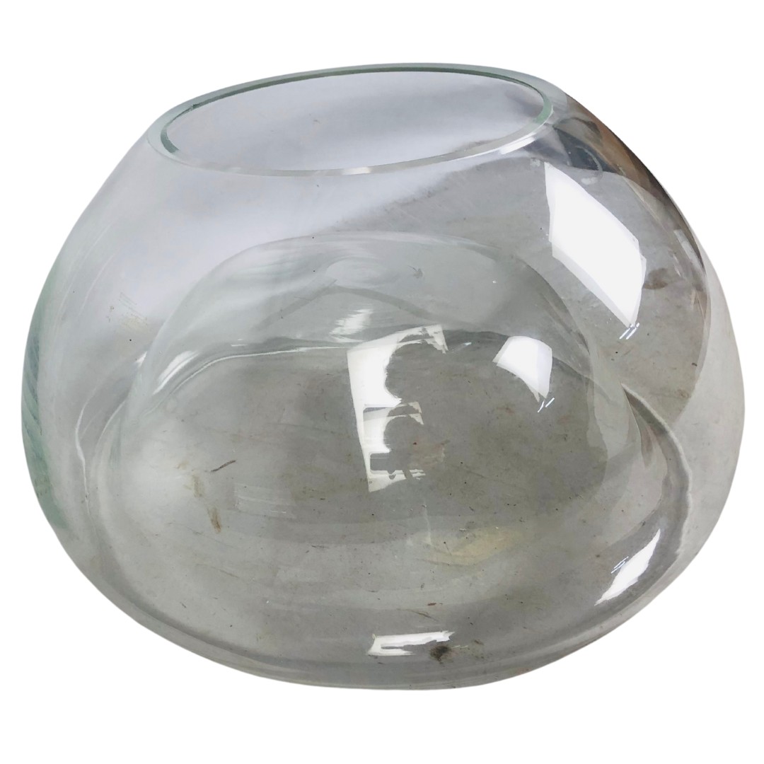 Large Glass Art Bowl, of Semi Spherical form with original label. Made in Poland. Height 18cm Dia 32 - Image 3 of 5