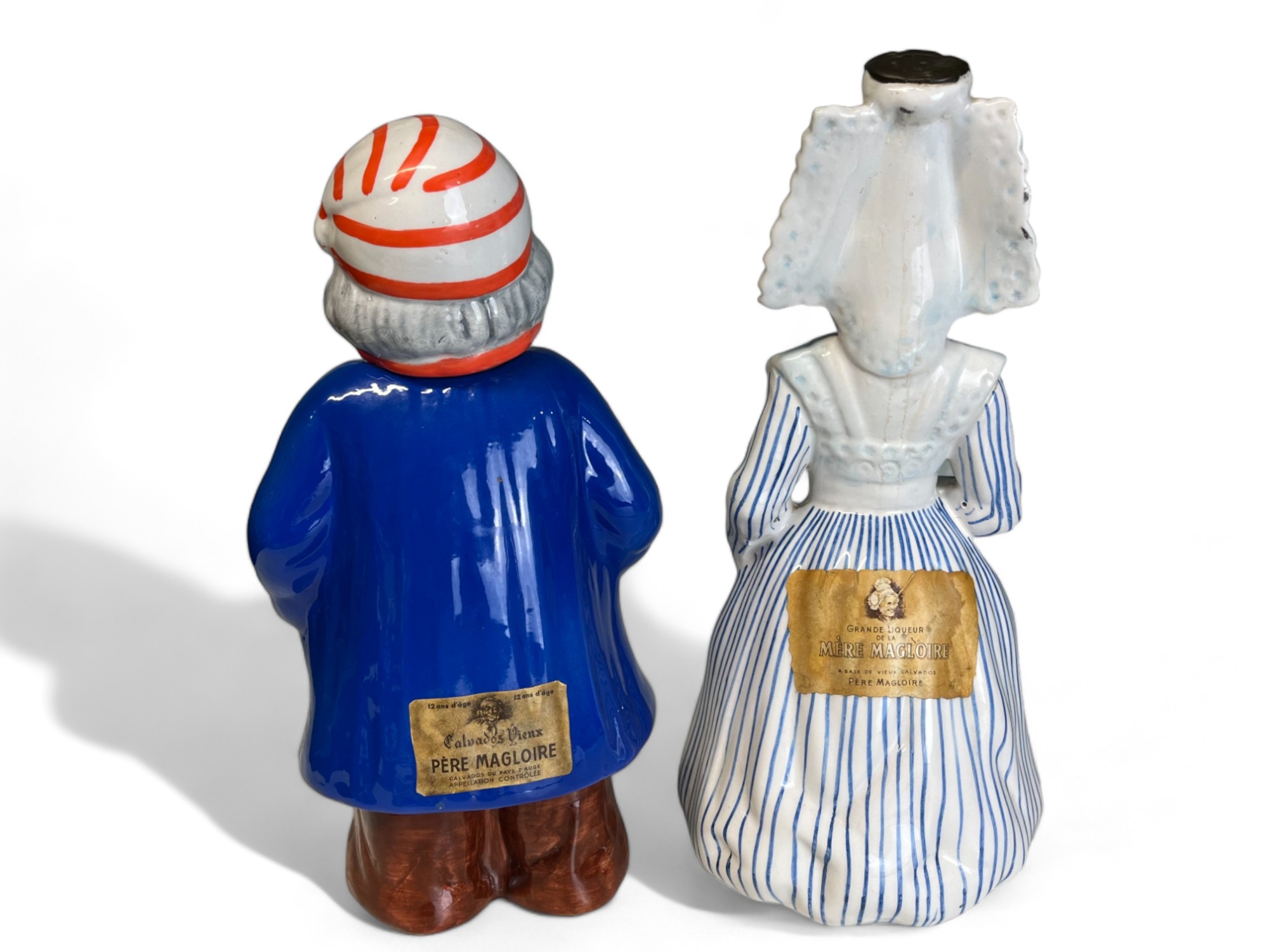 Two Italian Caronetti ceramic Calvados liqueur bottles (unopened). Together with a hand painted 'boo - Image 3 of 3