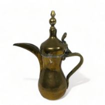 Vintage Persian Brass Dallah Coffee Pot. Signed on the Side.