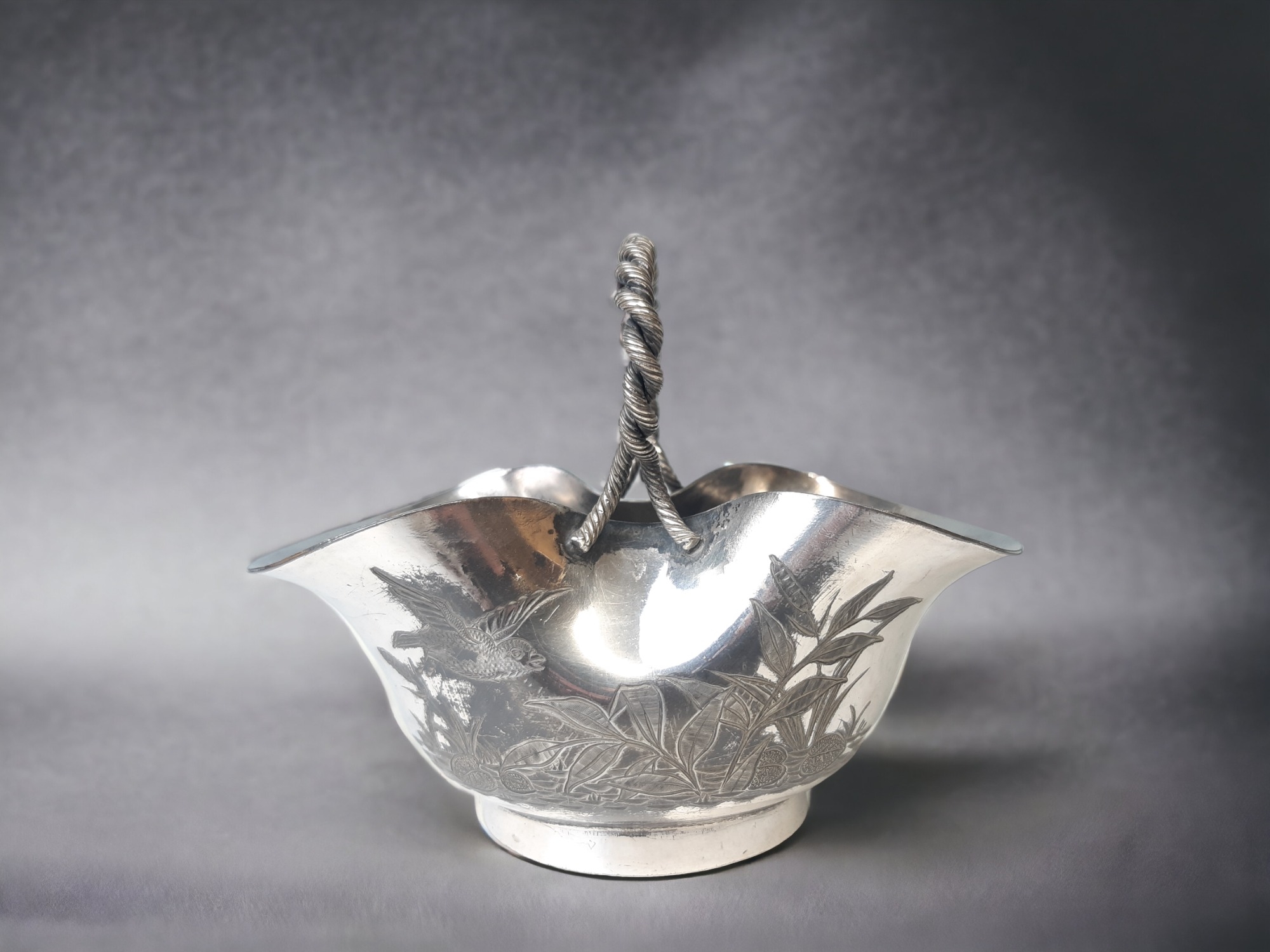 19th Century Silver Plate Handled Pots & Tray.  - Image 3 of 3