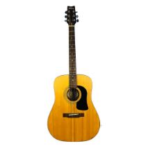 Washburn Acoustic Guitar D-5  serial no 98087749 with case.  Mother of pearl inlaid fret board