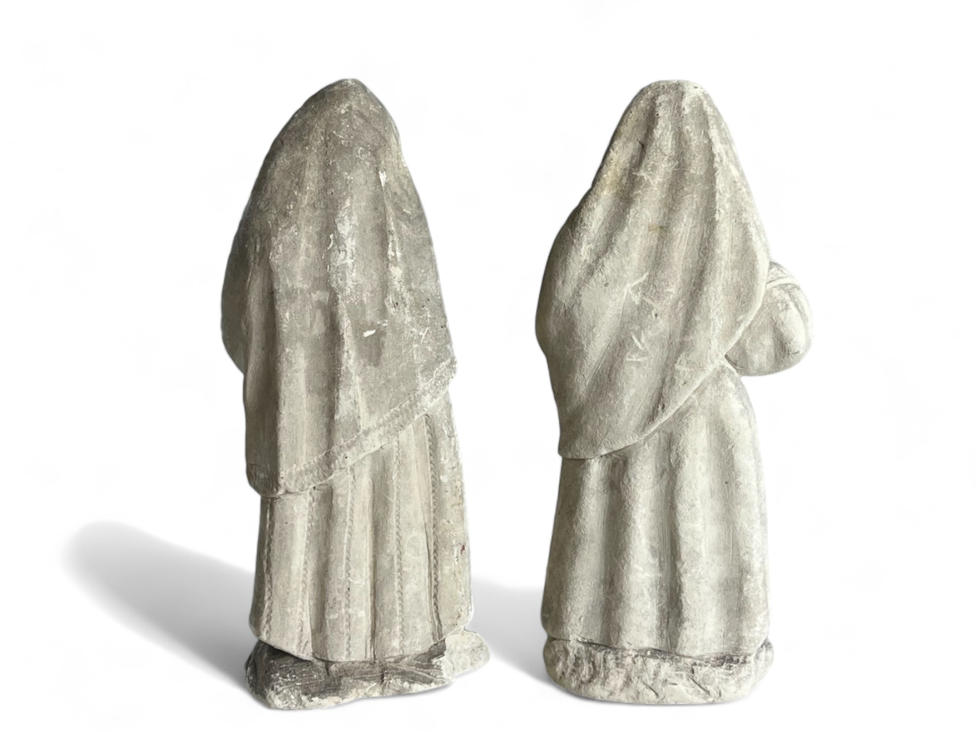 A pair of Plaster peasant figures. French / Maltese? 19th century.  - Image 3 of 3