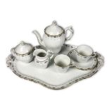 Italian Tea Service Set with Tray for One 