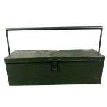 Vintage Military Metal Toolbox 