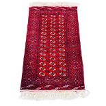 Large Turkman Tekke Red Ground Rug. 220cm x 125cm 