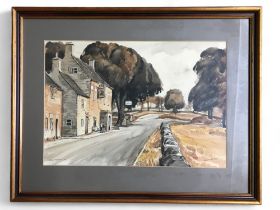 William Dreghorn (1908-2001) - Ink and Wash artwork "Foston's Ash Inn" Signed and dated lower right