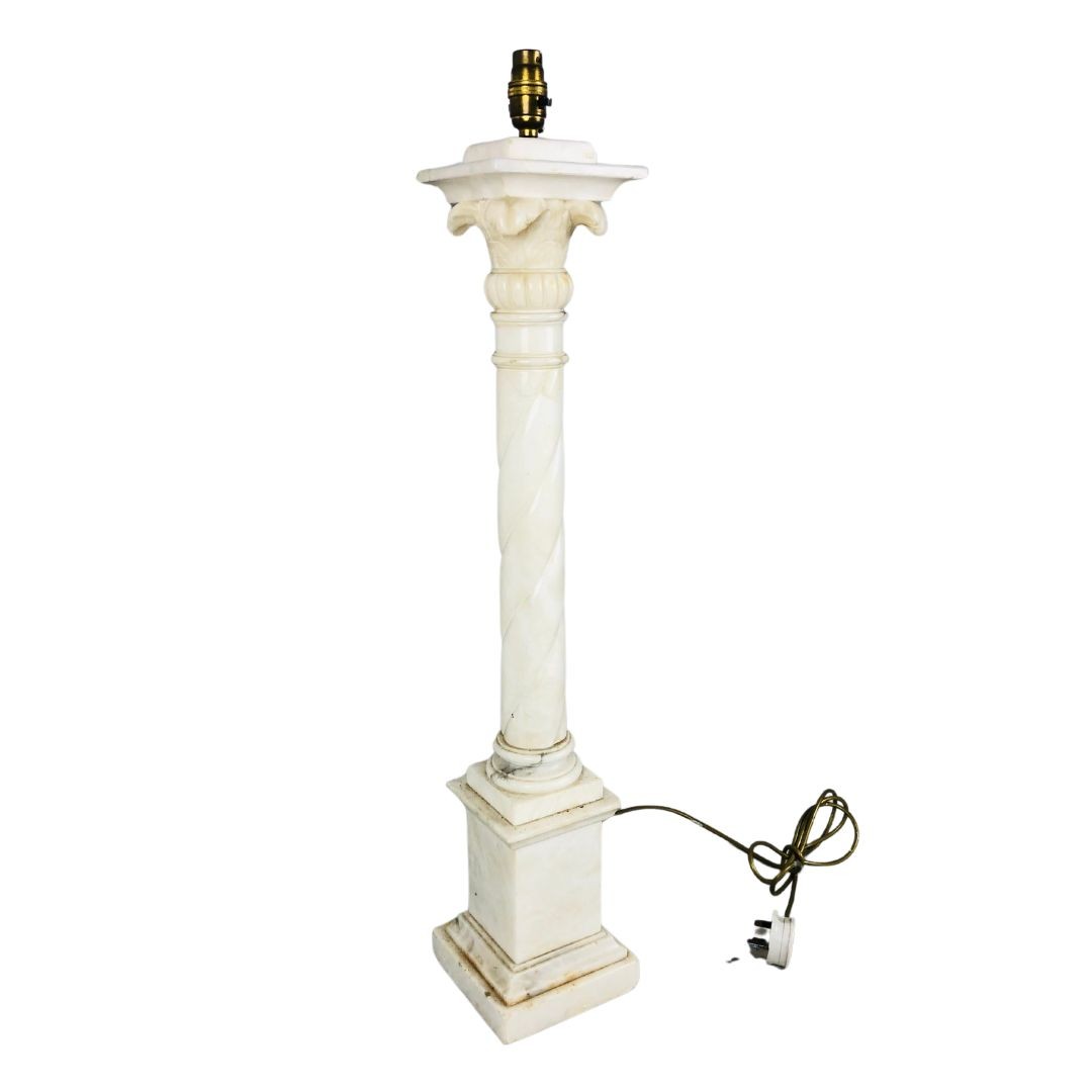 Corinthian column form Marble Pillar Light.  Probably Italian Approx 80cms  - Image 3 of 3