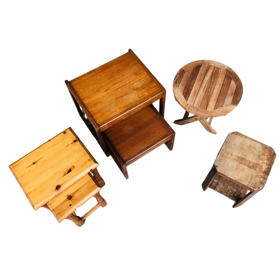 Assortment of Tables to include 2 Pairs of Nesting Tables.  - Image 2 of 3