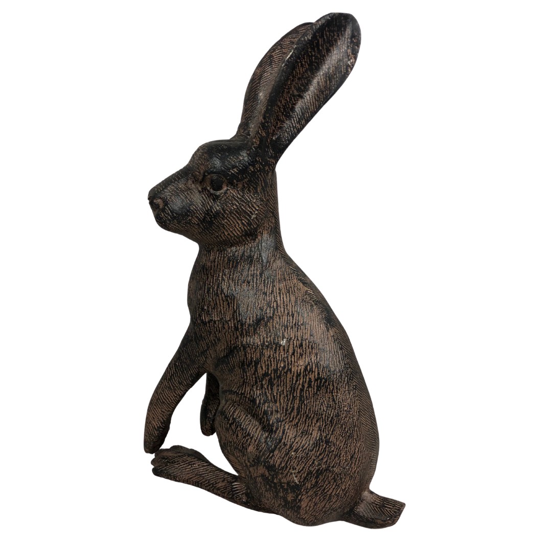Metal statue of a Hare ref 42  - Image 2 of 4