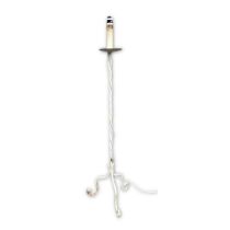 White Painted Wrought Metal Standard Lamp approx height 135cms