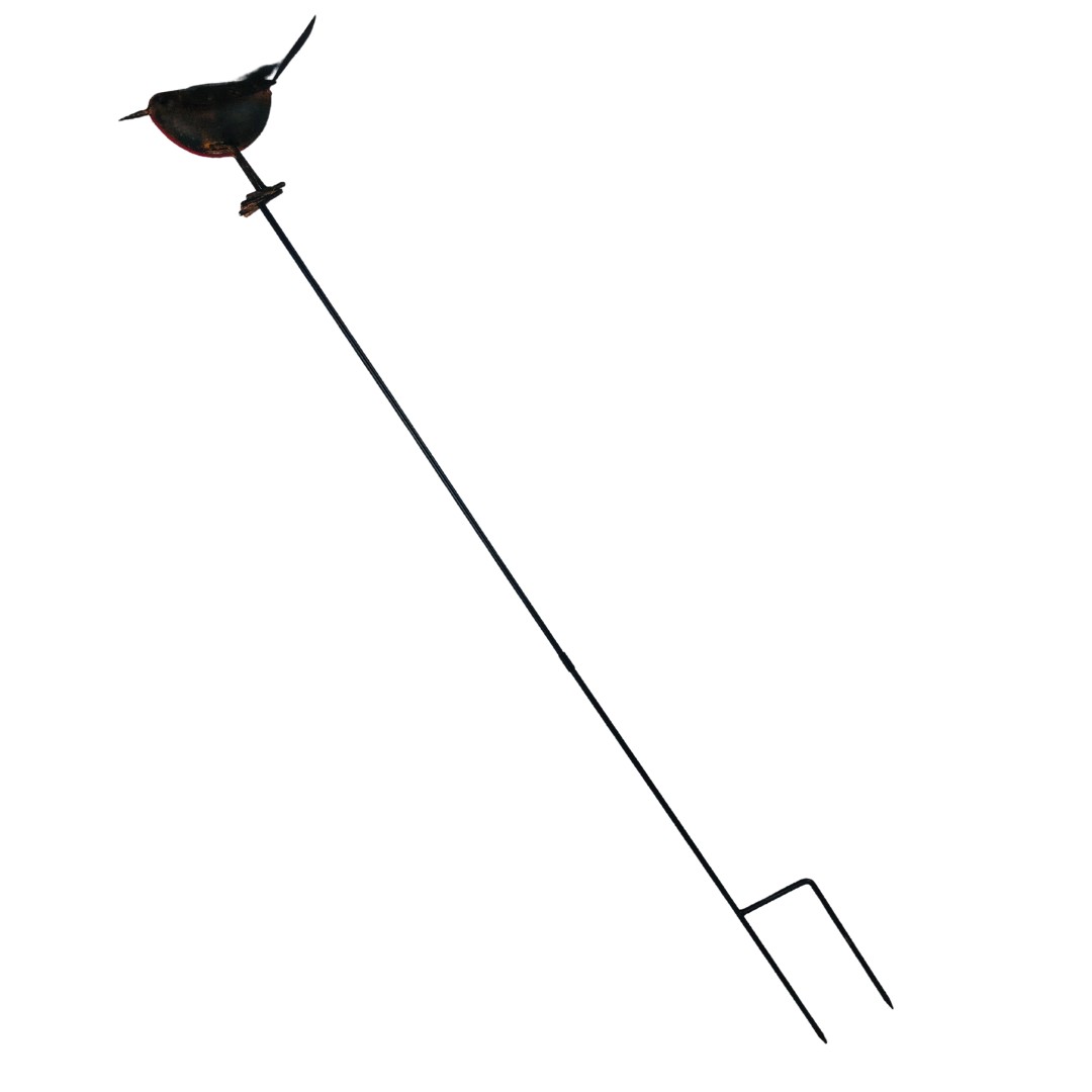 Metal Robin on a stick for garden plants ref 45  - Image 3 of 3