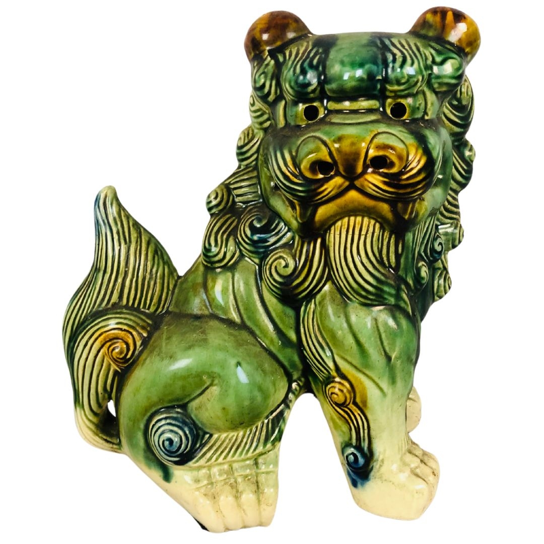 Pottery Chinese Foo Dog  30cms high 