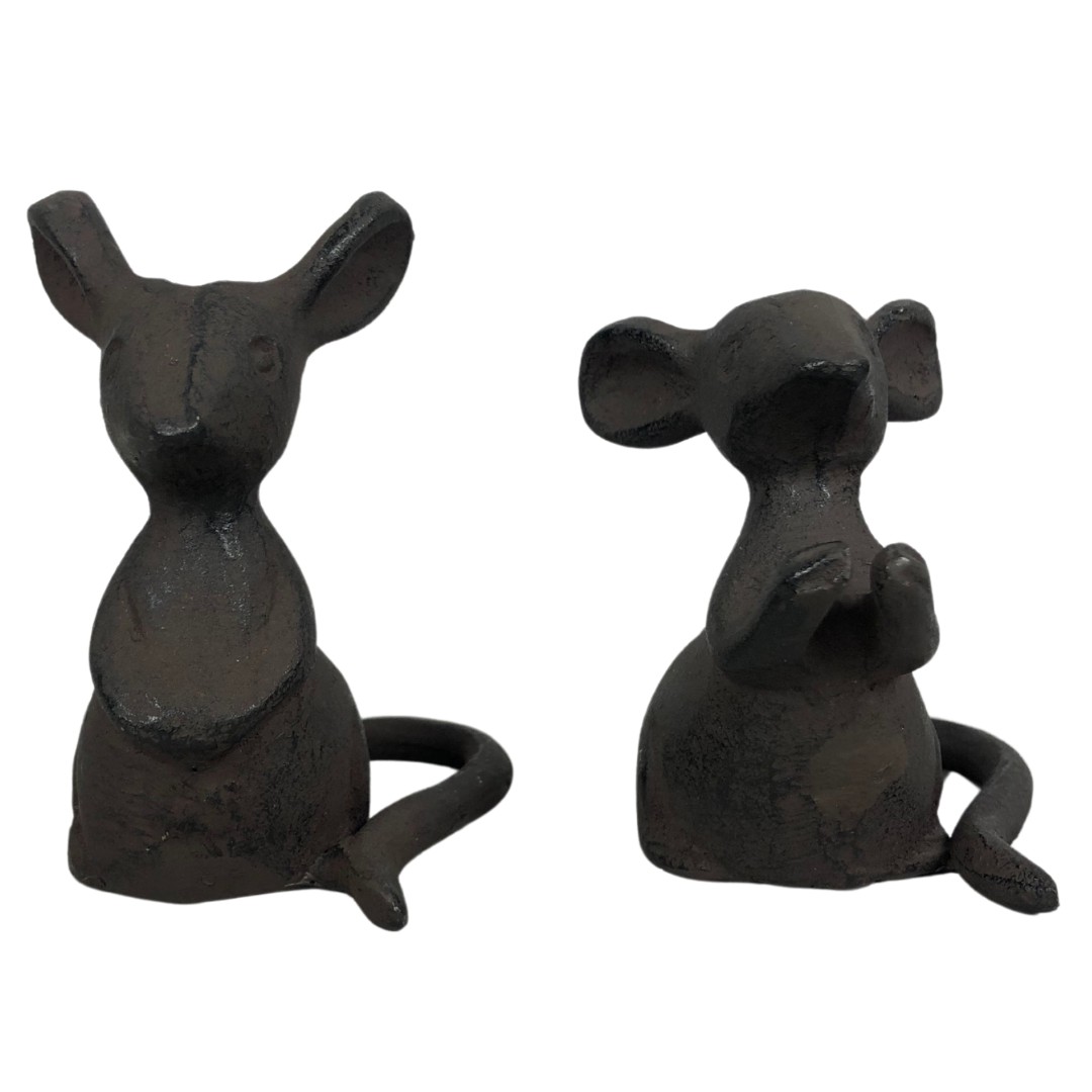 Pair of cast metal mice ref 46  - Image 2 of 4