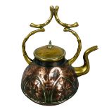 Victorian (in the Dresser Manner) Brass Embossed Teapot 