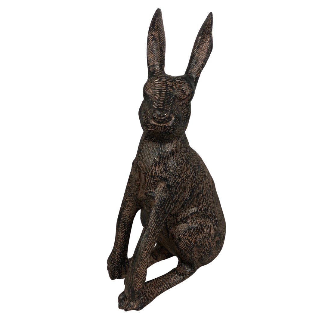 Metal statue of a Hare ref 42  - Image 3 of 4