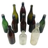 Collection of Vintage Glass Bottles with stoppers 