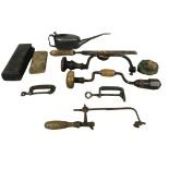 Collection of Vintage Tools Including 1943 Military Sutcliffe Oiler., Sharpening Stones Etc 