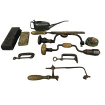 Collection of Vintage Tools Including 1943 Military Sutcliffe Oiler., Sharpening Stones Etc