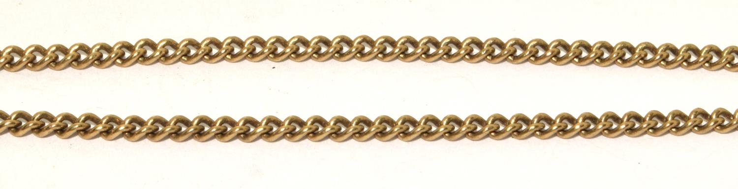 9ct gold close link necklace 7g 57cm long   - Image 3 of 4