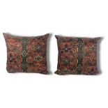 Set of Two Large square Vintage Cushions 66cms 