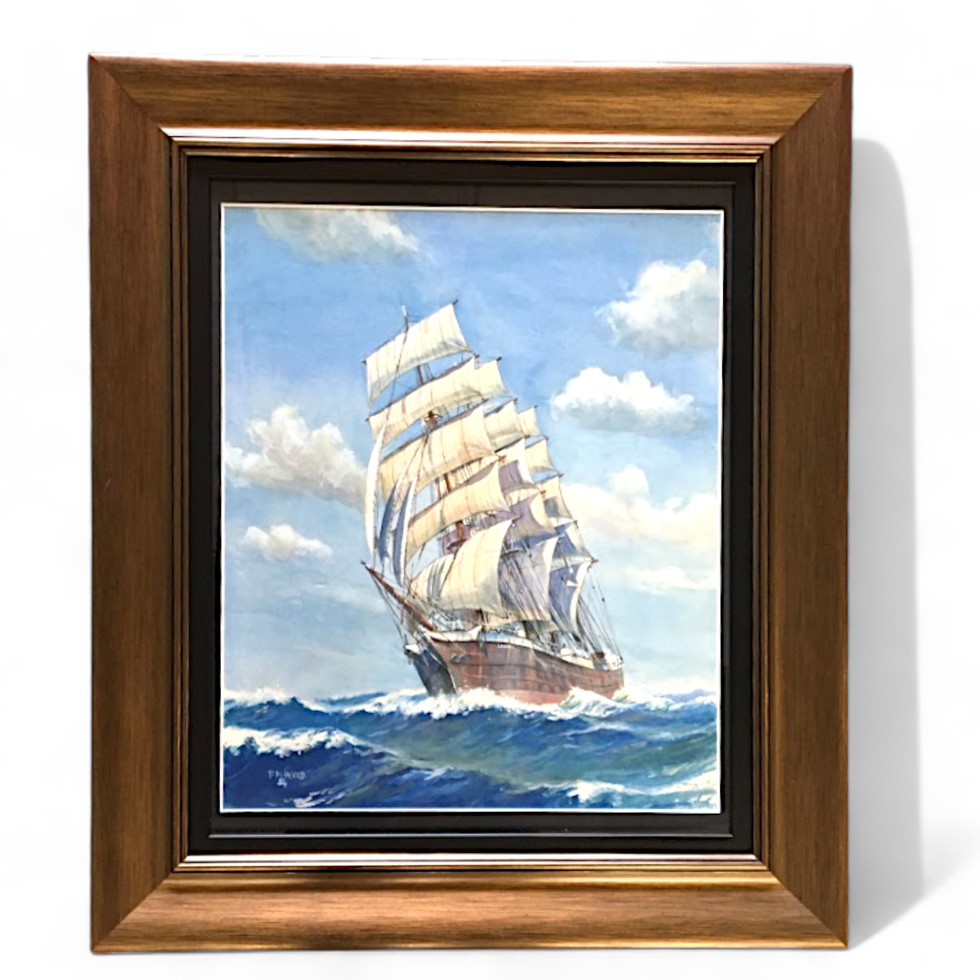 Peter MacDonagh Wood British Artist (1914-82), "Lawhill" Clipper Watercolour Original, Signed and da - Image 5 of 8