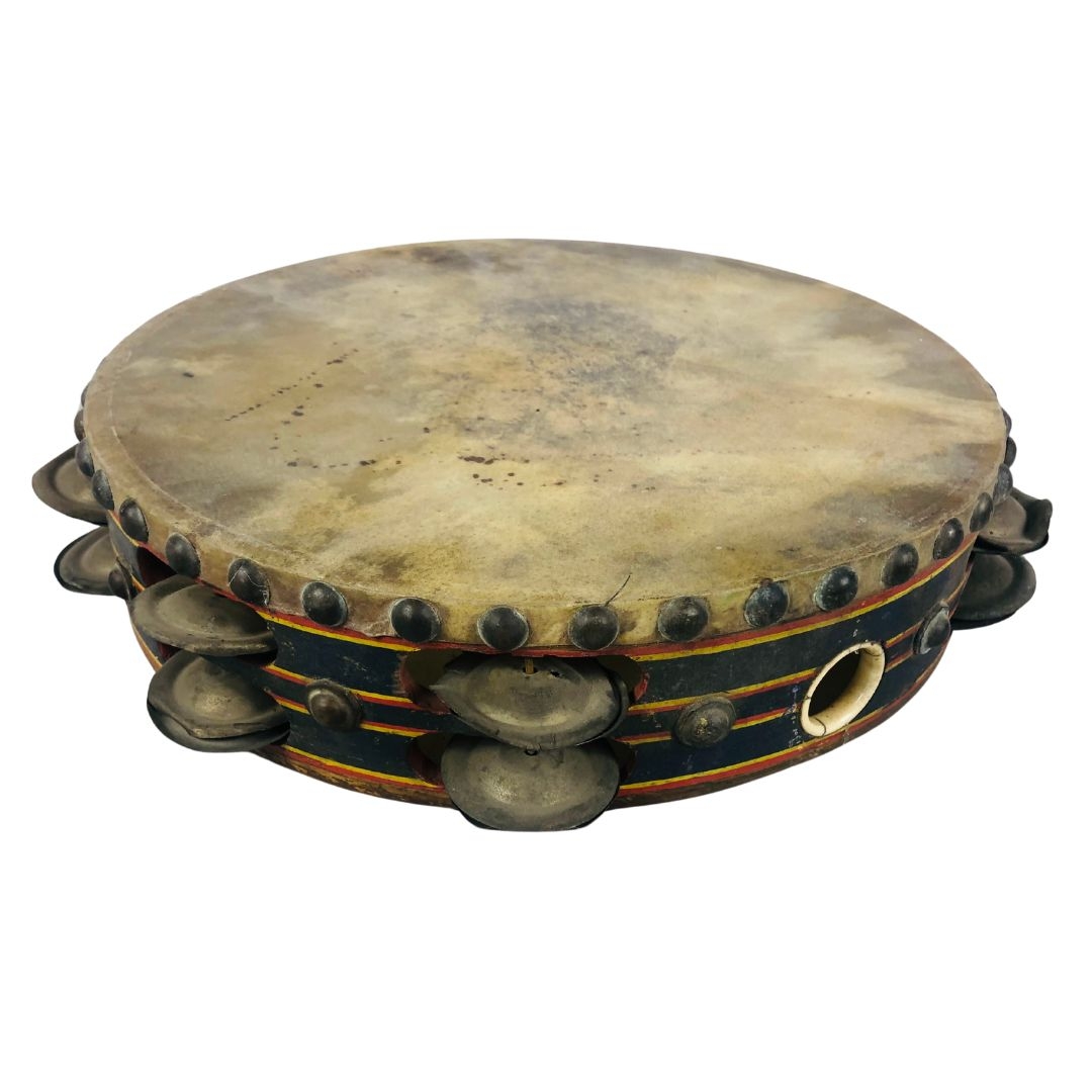 Vintage Hide skin Tambourine 