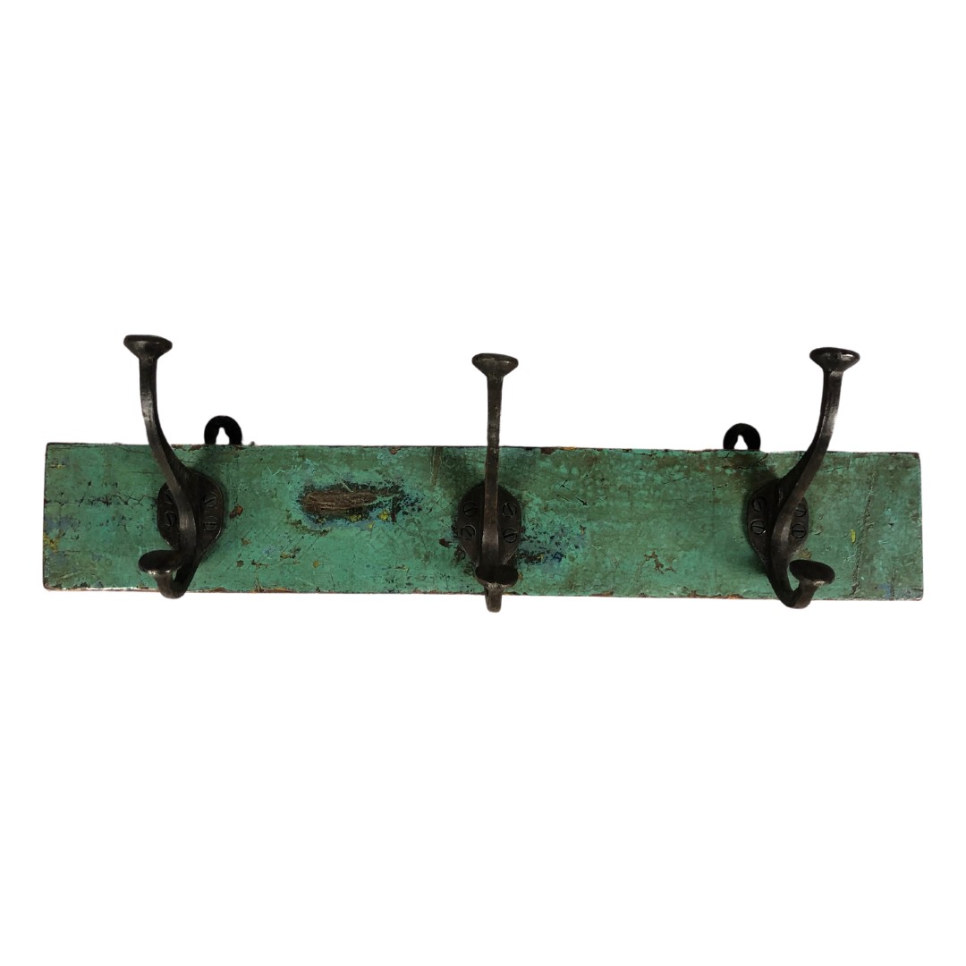 Wooden coat rack with 3 hooks ref 51  - Image 3 of 3