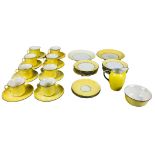 Bohemian Yellow Art Deco style Tea Set 