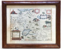 19th Century Print of a 16th Century Map of Tartari and surrounding areas.  Height 35cm (Image) Widt