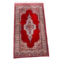 Middle Eastern Persian Style Red Ground Rug. 90cm x 160cm