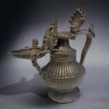 19th Century Indian Bronze/Brass Oil Burner H- 28cm 
