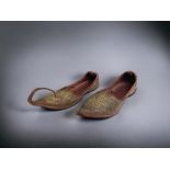 Pair of Persian Hand Made Children's Shoes. length - 20cm 