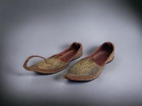 Pair of Persian Hand Made Children's Shoes. length - 20cm
