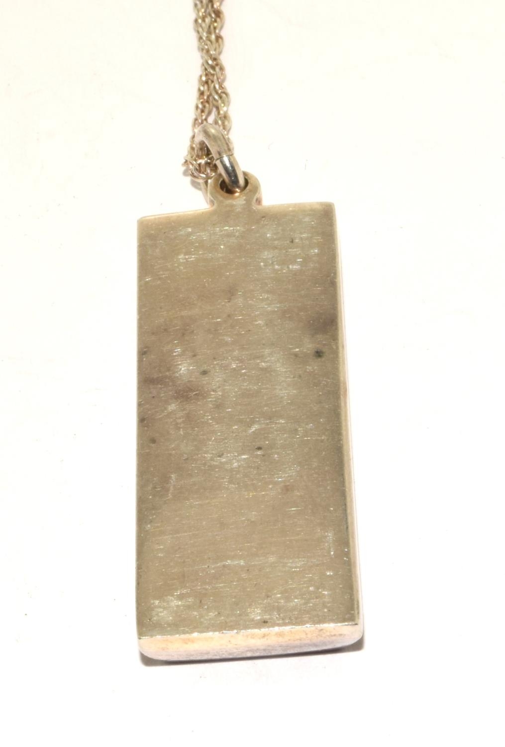 925 silver full hallmark Ingot and chain 31g  - Image 3 of 3