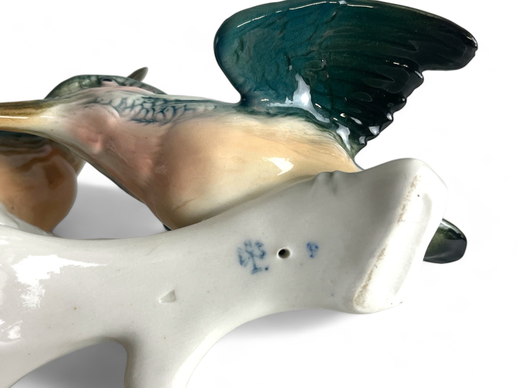 Two Karl Ens porcelain 'Kingfisher' bird groups.  - Image 3 of 3