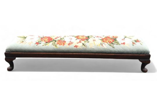 Early 19th Century Sofa Stool with later Wool Work insert, and 1 other in the Georgian Style Height  - Image 2 of 6