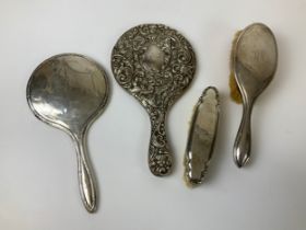 Silver Dressing Table Mirrors and Brushes