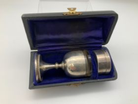 Portable Silver Communion Set in Fitted Case