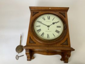 Oak Wall Clock - H Wells Shrewsbury