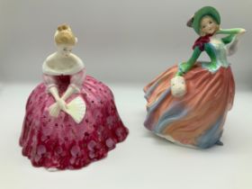 2x Royal Doulton Figurines - Victoria and Autumn Breezes