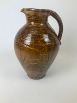 Large Clive Bowen North Devon Studio Slipware Pottery Jug - Unsigned - 36cm High