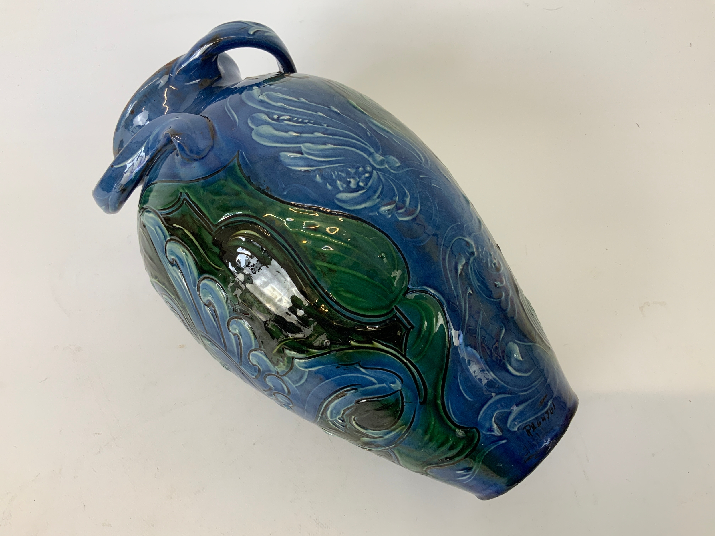 Barnstaple Art Pottery - C H Brannam Frederic Braddon Vase - 33cm High - Image 2 of 3