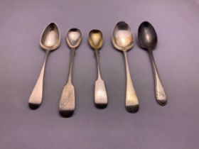 5x Silver Tea/Coffee Spoons - 83g