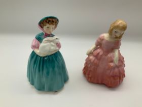 2x Royal Doulton Figurines - Bunny and Rose