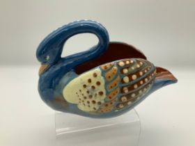 Barnstaple Art Pottery - C H Brannam Swan - 1899 - 11cm