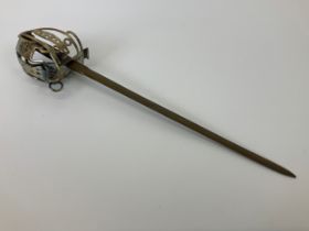 Decorative Sword with Silver Basket